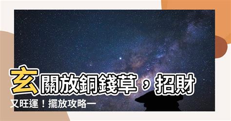 銅錢草玄關|家中招財6植物！命理師列「4最佳擺放位置」 大門擋。